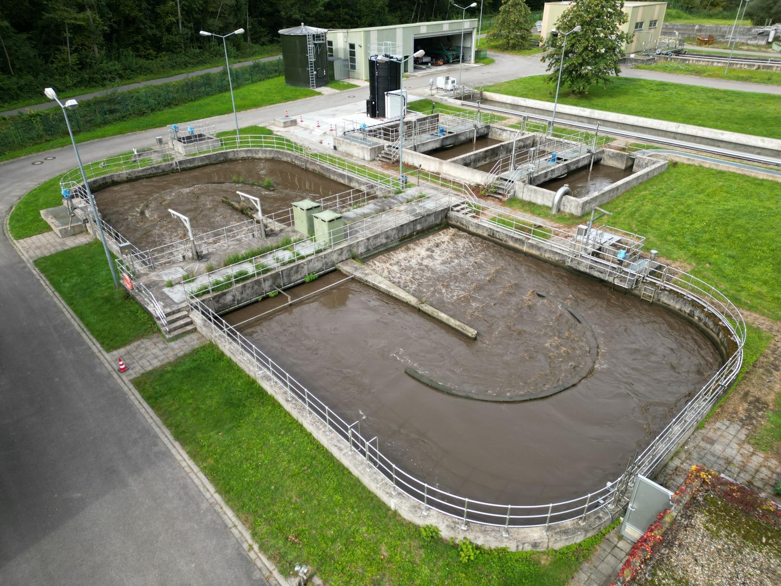 Belebungsbecken 1-3 und Phosphatfällung der Kläranlage Steinachtal